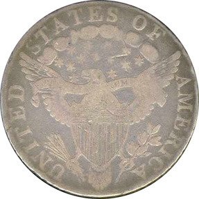 1 Dollar - Draped Bust Heraldic Eagle (.900 Silver), image 0