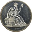 1 Dollar - Gobrecht Dollar - Seated Liberty (.900 Silver), image 0