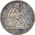 1 Dollar - Gobrecht Dollar - Eagle Flying In Plain Field (.900 Silver), image 0