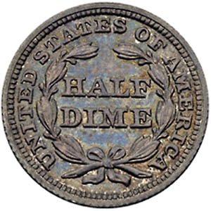 5 Cent - Seated Liberty Drapery Added (.900 Silver), image 0