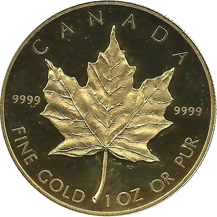 1 oz Gold Maple Leaf 999, image 0